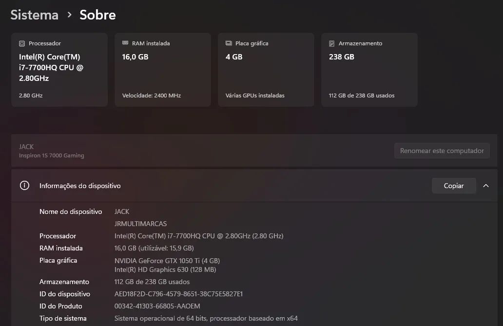 Notebook Dell Inspiron 15 7000 Gaming - Foto 3