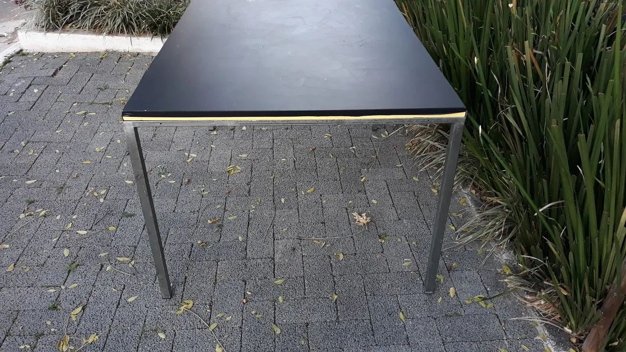Mesa madeira, estrutura galvanizado  - Foto 2