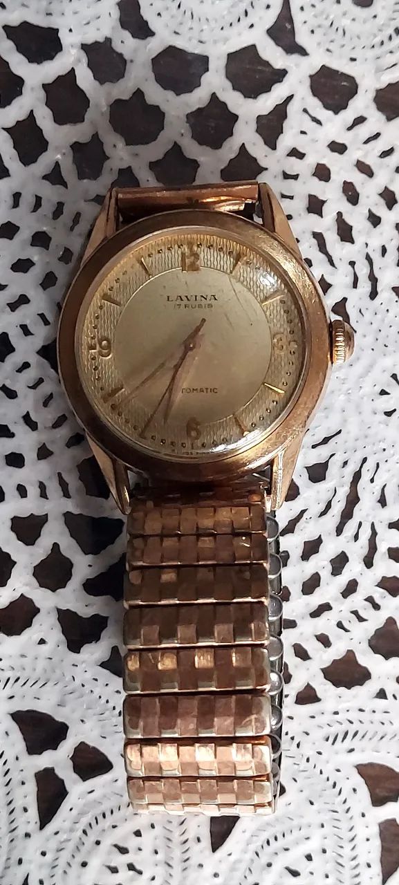Relogio lavina foleado a ouro 18 k  - Foto 5