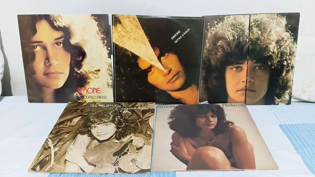 5 LPs da Simone década de 70. Fase inicial.