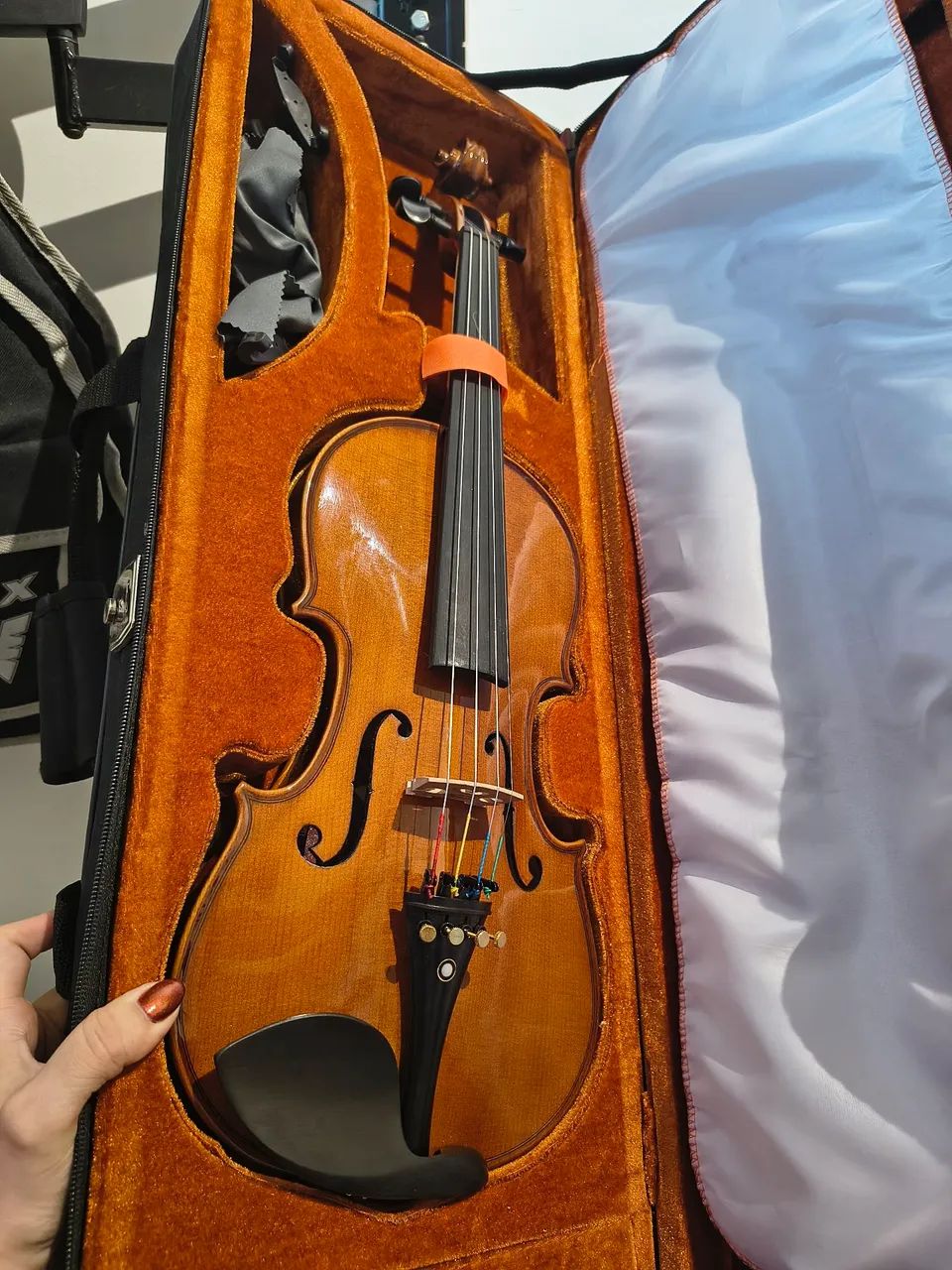 Violino Eagle, montado em ébano, modelo ve441 + Case, Breu e Arco/Ajustado por um Luthier - Foto 2