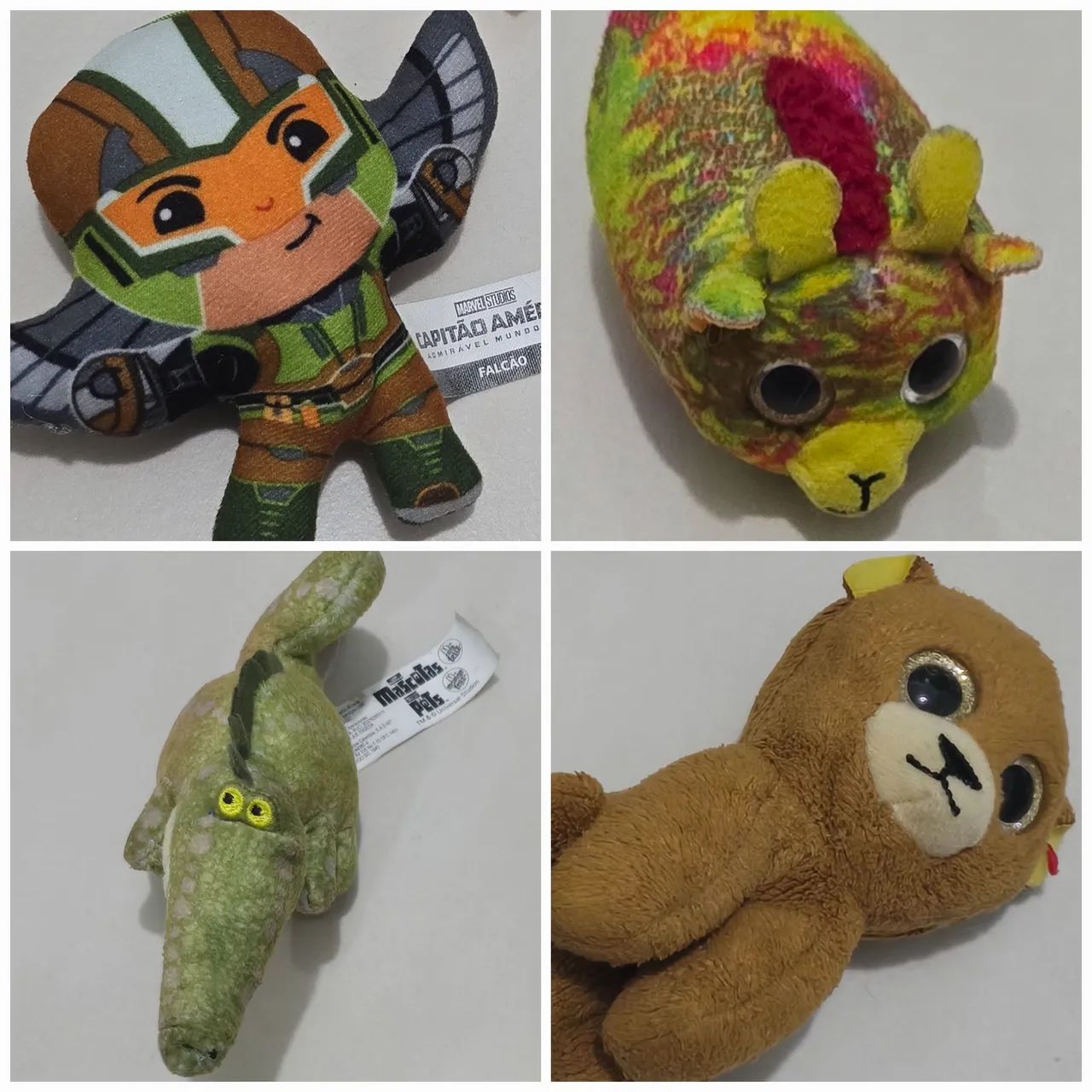 Kit com 4 pelúcia variadas do mc donalds