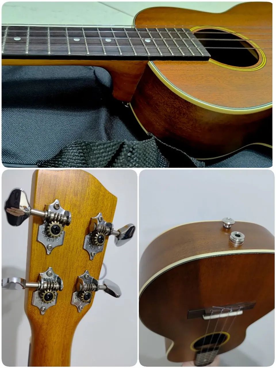 Ukulele Ohana Tenor Tk20 elétrico com capa - Foto 3
