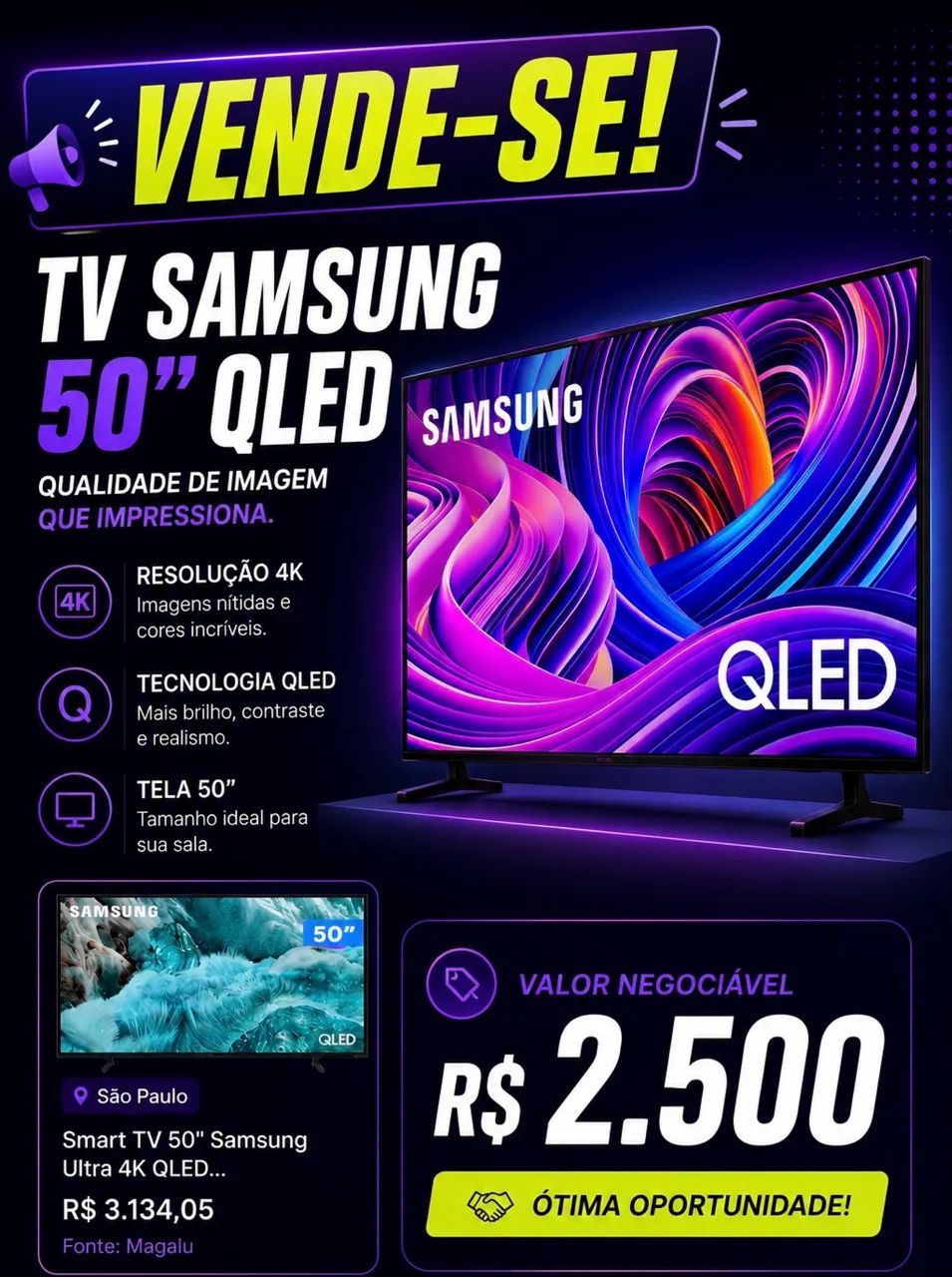 TV Samsung QLED 50