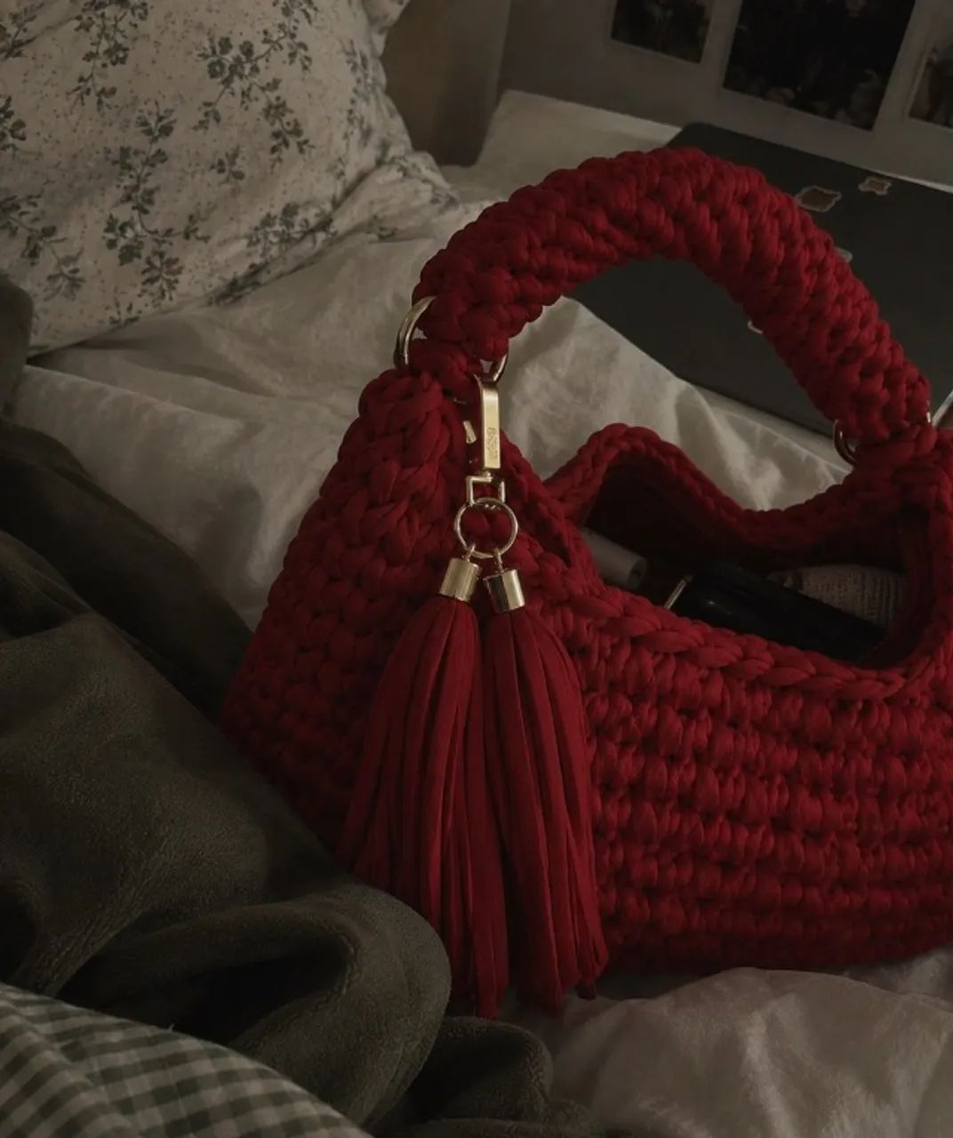 Bolsa de Crochê Artesanal Akane Vermelha | Sob Encomenda - Foto 2