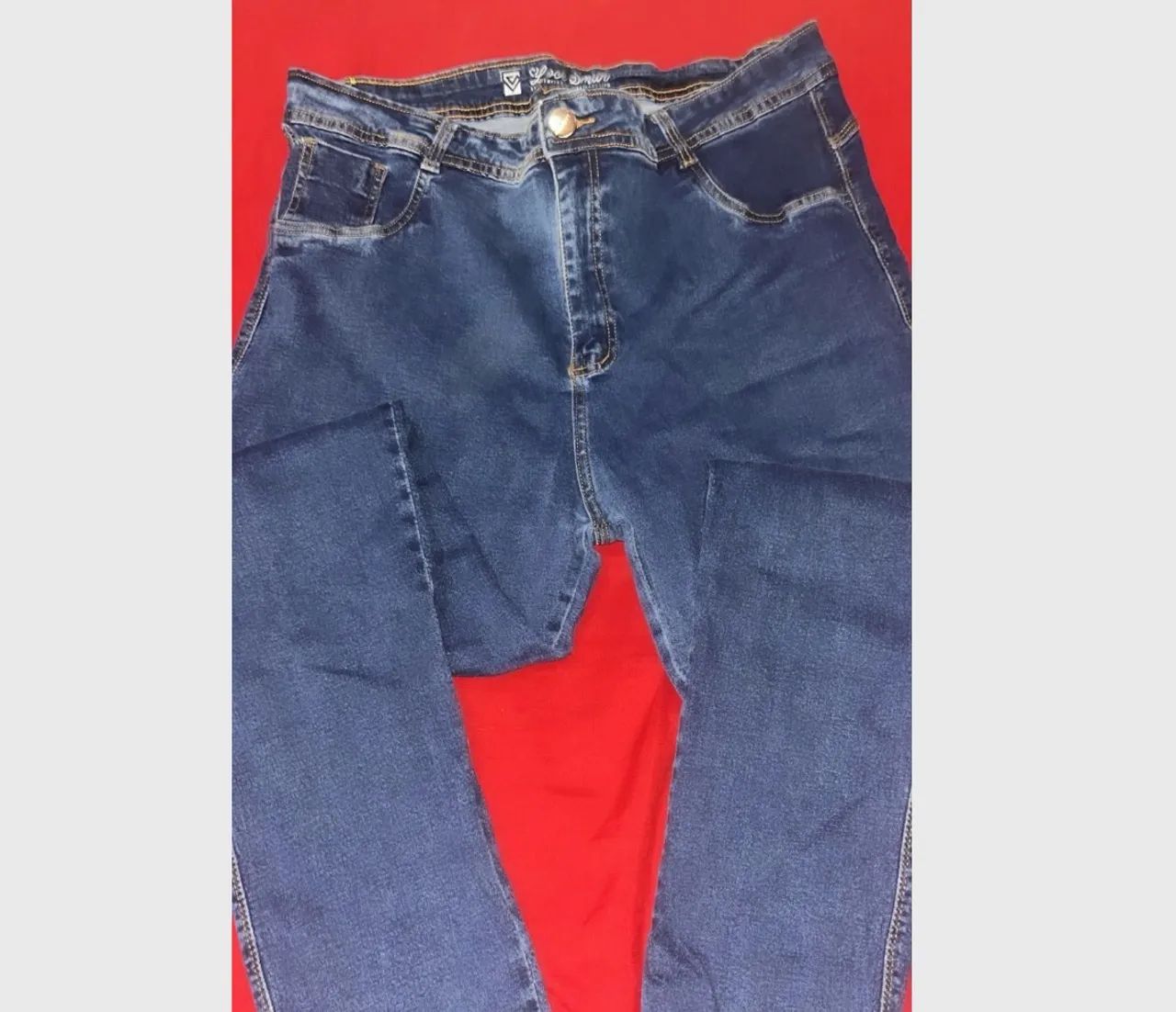 Calça jeans com cinta  - Foto 3