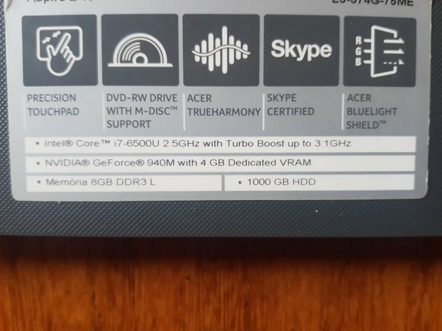 Acer i7 nvidia 940m - Foto 3