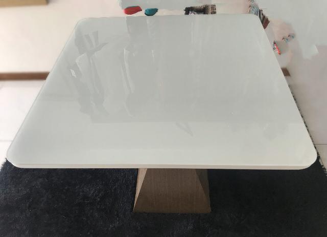 Mesa Jantar Vidro Branco 4 lugares - Foto 2