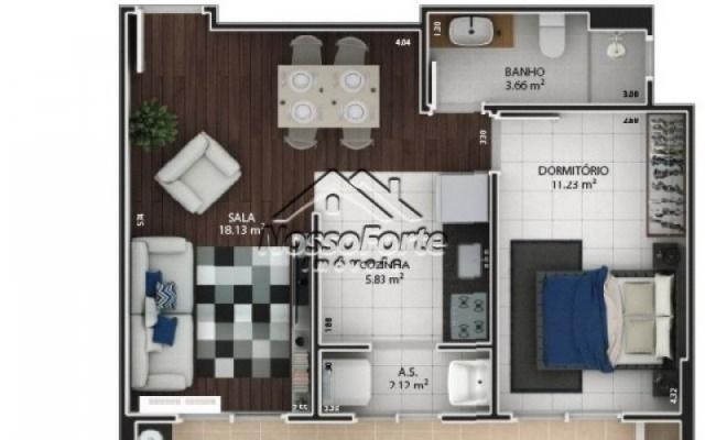 Apartamento Flat no Boqueirão em Praia Grande - Foto 8