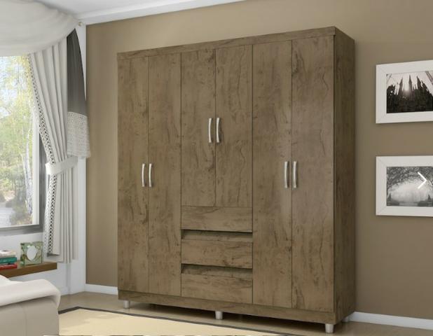 Guarda roupa 6 portas 3 gavetas - Foto 4