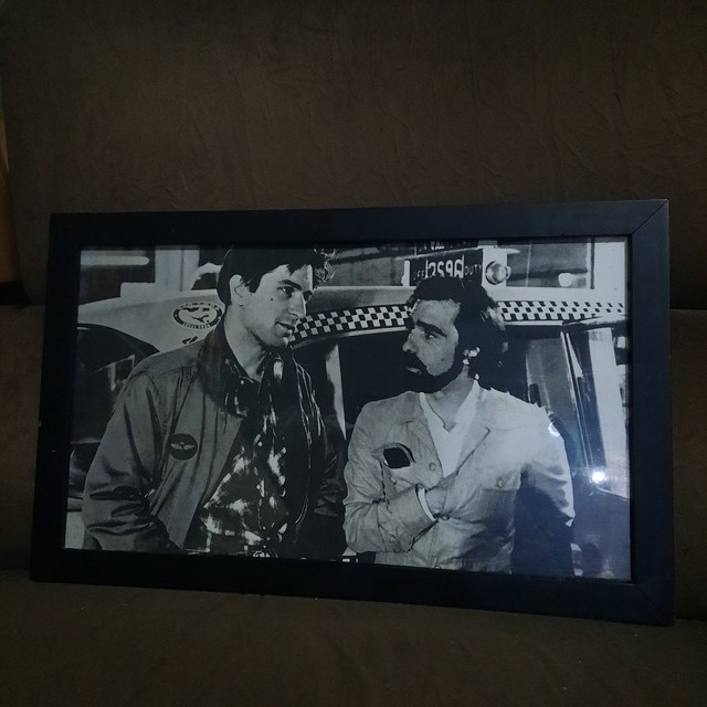 Quadro Horizontal Moldurado Taxi Driver (1976) - Robert DeNiro & Martin Scorsese