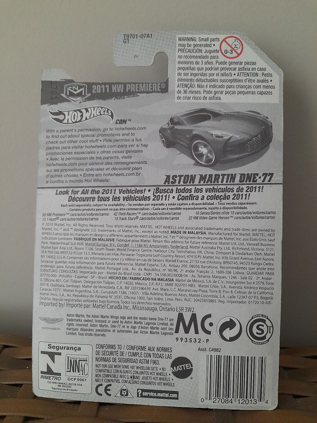 HOT WHEELS ASTON MARTIN ONE 77 2011 - Foto 4