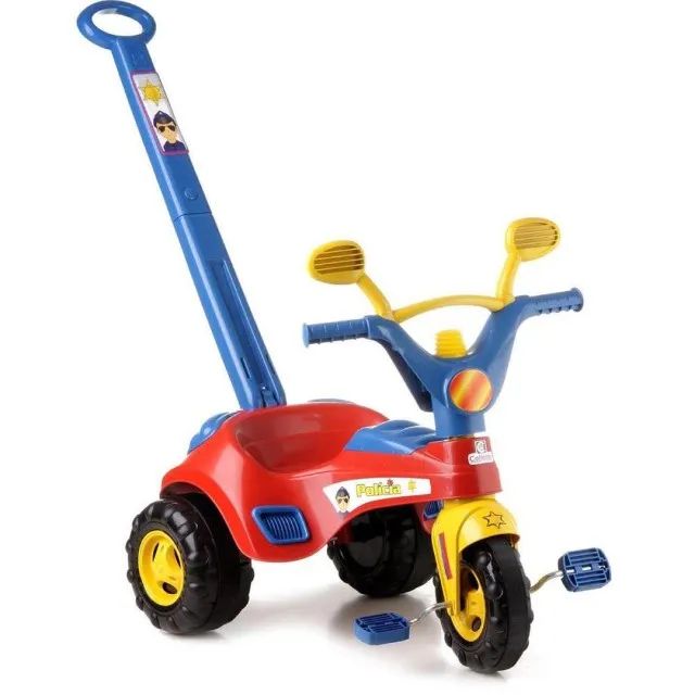 Triciclo Velotrol Motoca Infantil Empurrador Velocípede Dino