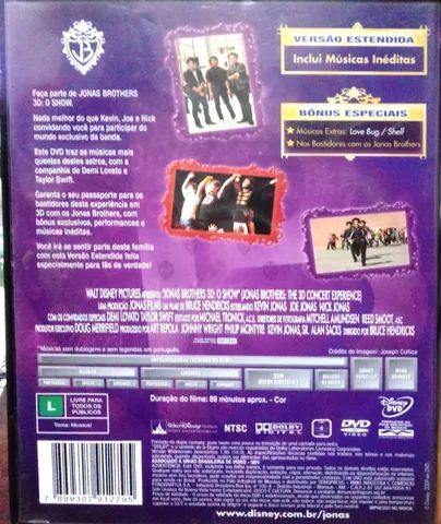 Jonas Brothers - 3 D + Show Versão Estendida ( 02 Discos DVD's ) - Foto 2