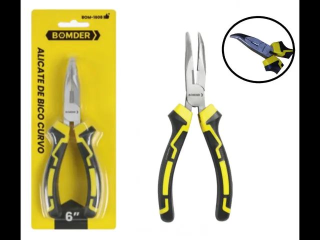 alicate bico curvo bomder bom-1608