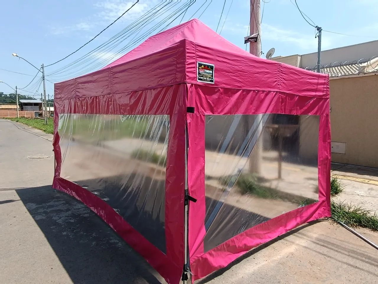 Tenda 4,5x3 com 3 laterais cristais só 1850,00
