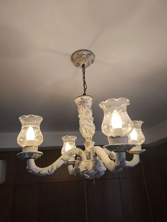 Lustre Francês Porcelana  - Foto 4