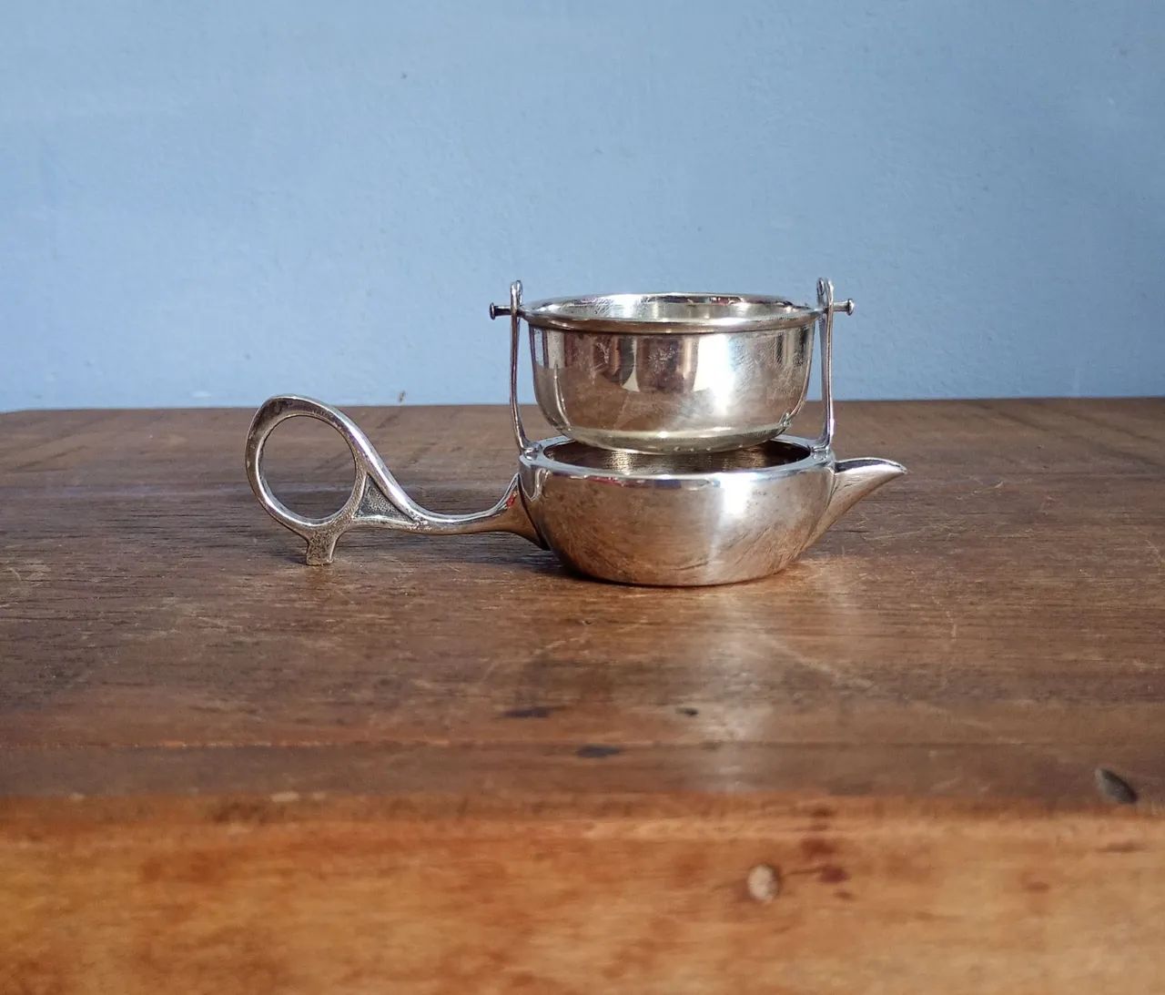 Infusor de Chá de Prata Wolff Antigo