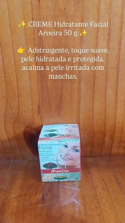 Creme Hidratante Facial Aroeira 50g