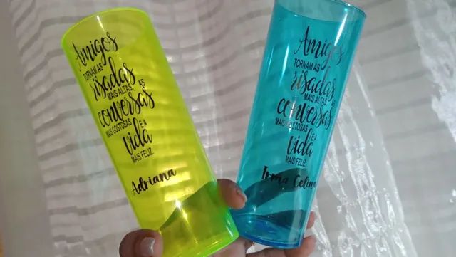 copos long drink neon e transparentes  personalizados - Foto 3