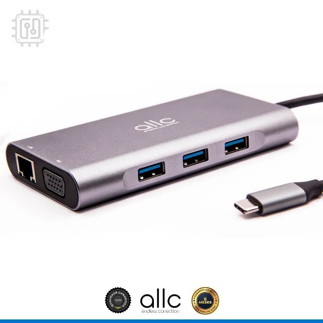 Adaptador Hub Usb Tipo C 10 Em 1 Hdmi 4k Vga Macbook Apple ...