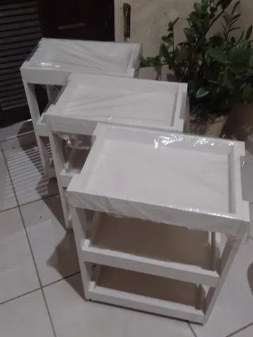 Carrinho auxiliar branco  - Foto 2