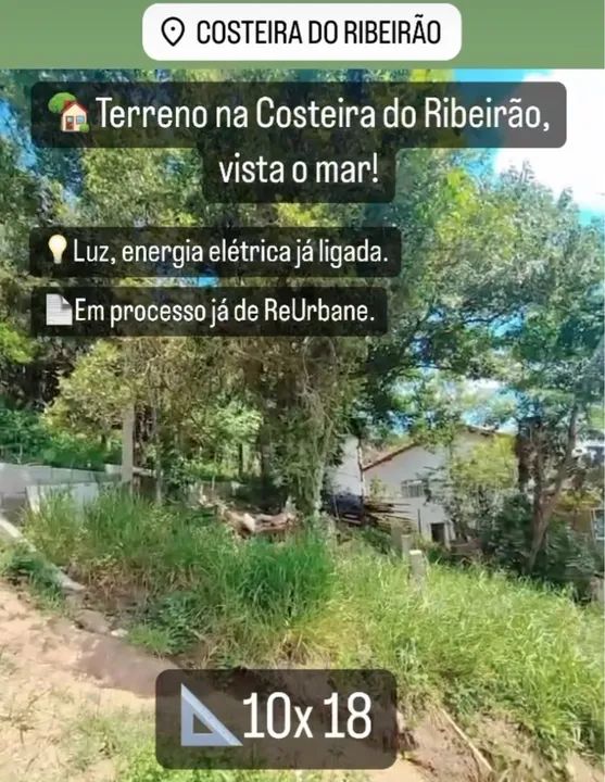 Terreno com vista para o mar no Ribeirão da ilha, energia elétrica  ligada  - Foto 2