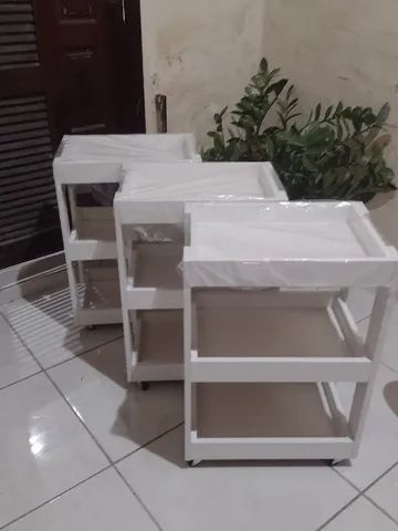 Carrinho auxiliar branco 