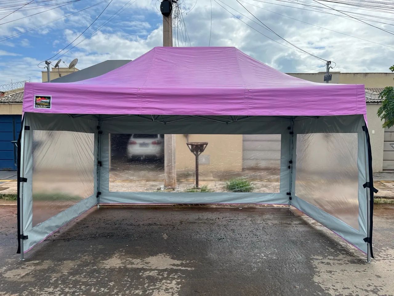 Tenda 4,5x3 com 3 laterais cristais só 1850,00 - Foto 3