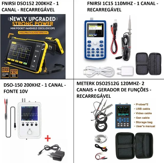 Mini osciloscopio Digital portátil DSO152 FNIRSI