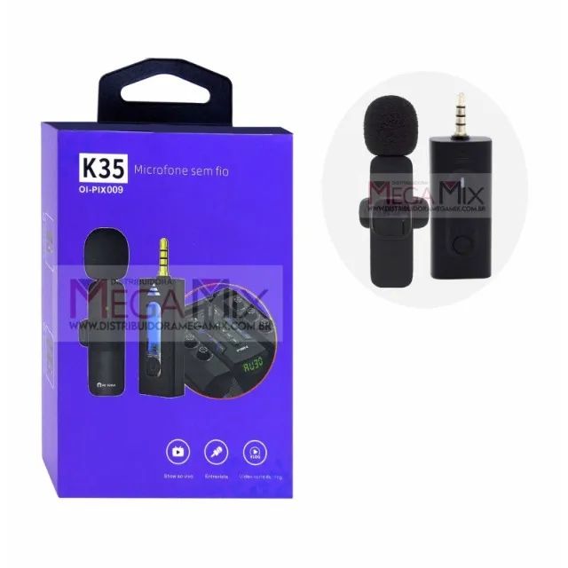 Microfone de Lapela sem Fio P2 009631
