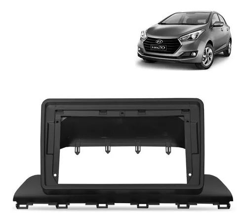 Moldura 9 Polegadas Hb20 2020 A 2023 Preto