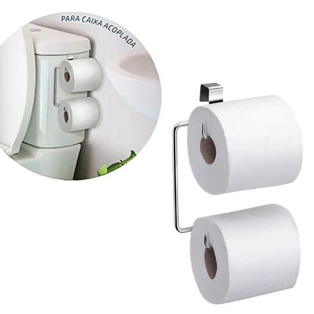 Suporte Duplo / Porta Papel Higiênico Caixa Descarga _ CS124 - Foto 3