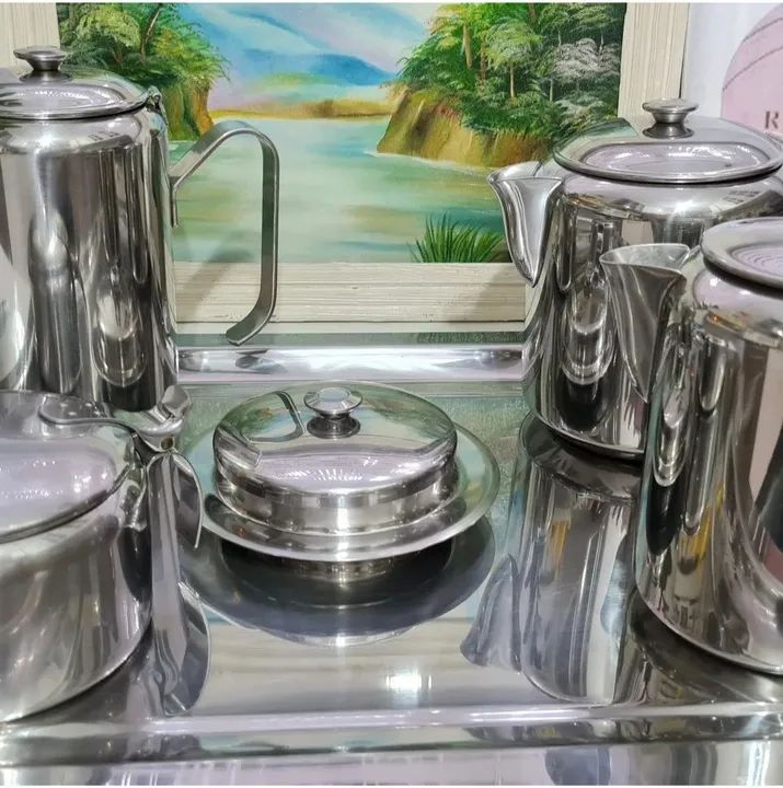 Jogo de chá e café inox Meridional - Foto 2