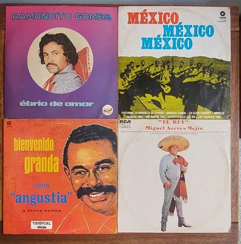 Kit 4 Discos Lps Música Mexicana