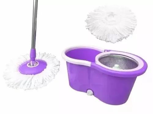 Balde Com Esfregao Mop 16l Aço Inox Ck01 23cmx25cmx44cmhao B - Roxo - Foto 3