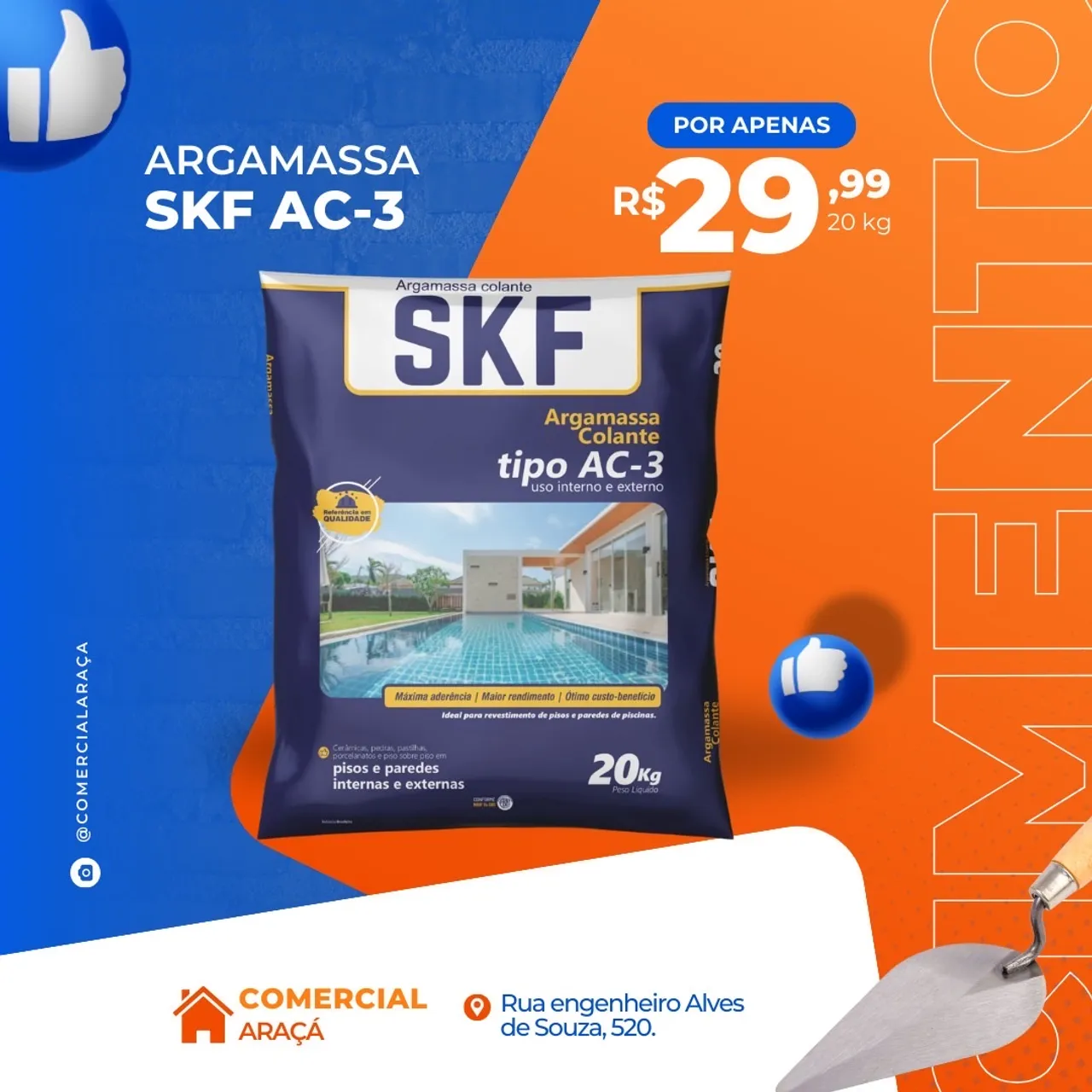 Argamassa AC3 skf