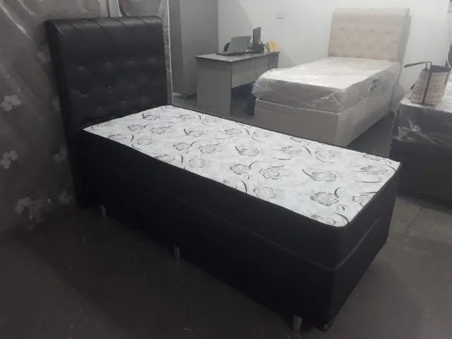 Cama box base Solteiro com colchão 