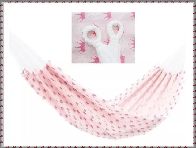 Rede de dormir infantil rosa princesa ou azul - suporta até 30 kg - Foto 2