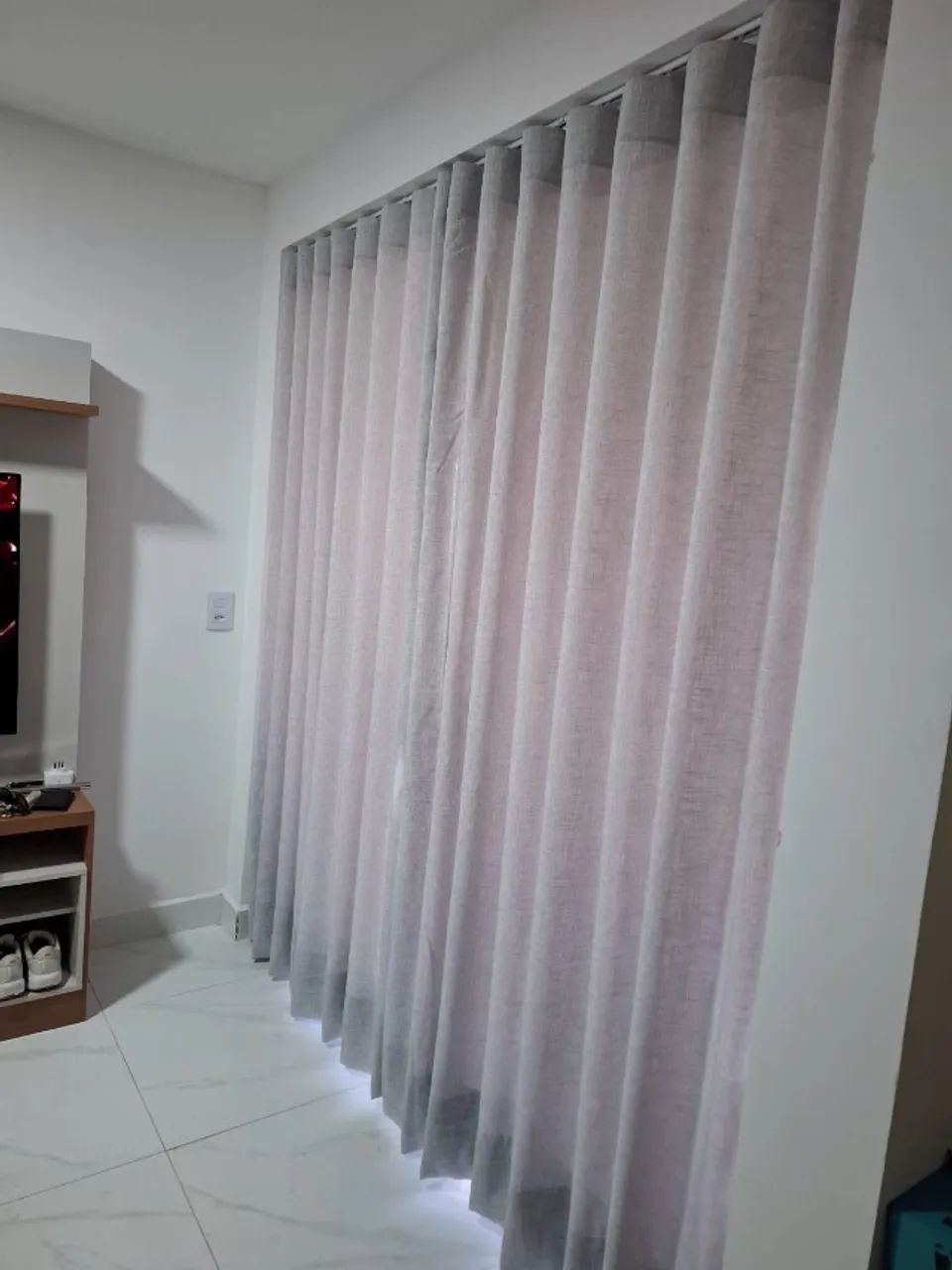 Cortina de linho Premium Gross na Cor Cinza Completa ate 10x no Cartão - Foto 2