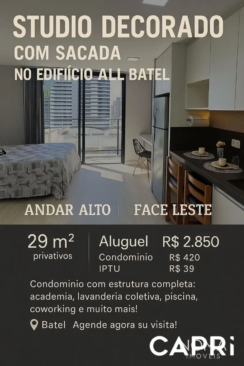 Studio Decorado no Ed. All Batel