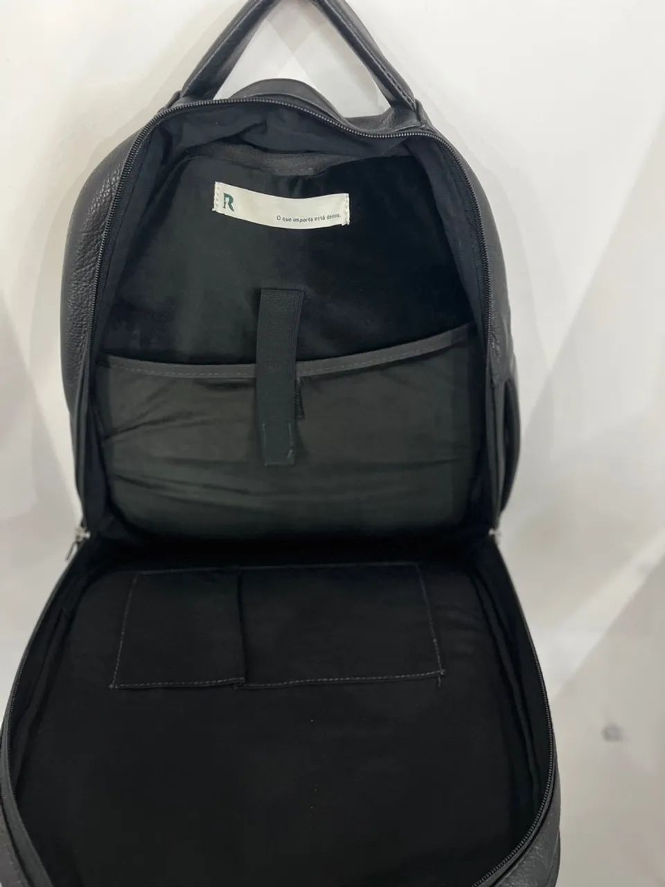 Mochila de Couro Reserva  Preta - Foto 3