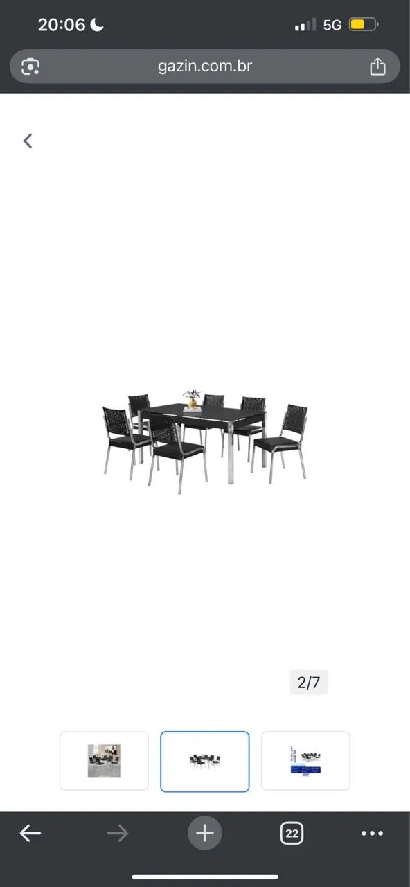 Mesa de 6 cadeiras64209948834819124