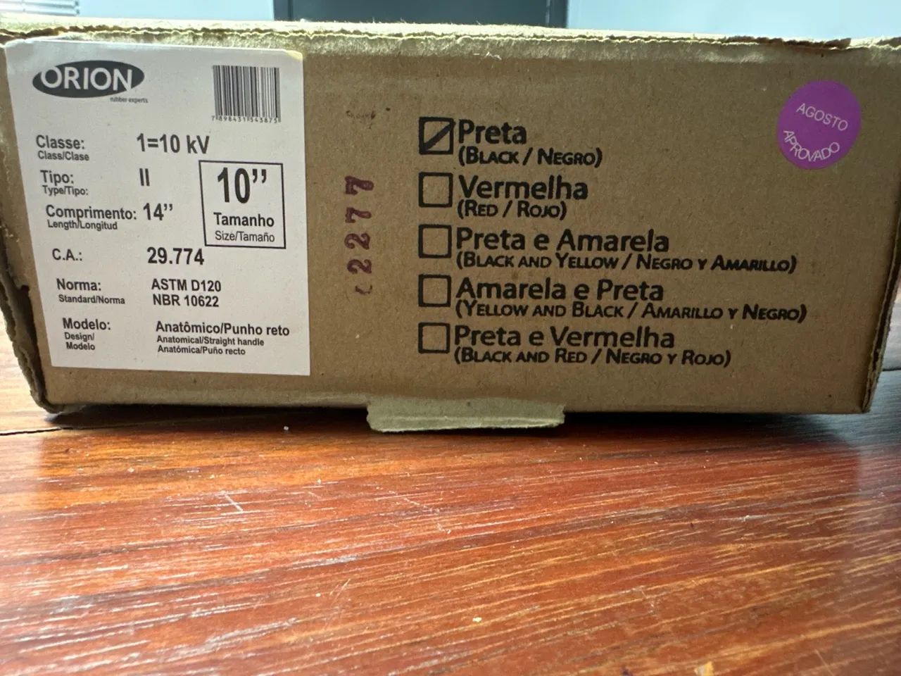 luvas alta tensão Orion classe 1 = 10Kv tamanho 10?, comprimento 14? - Foto 5