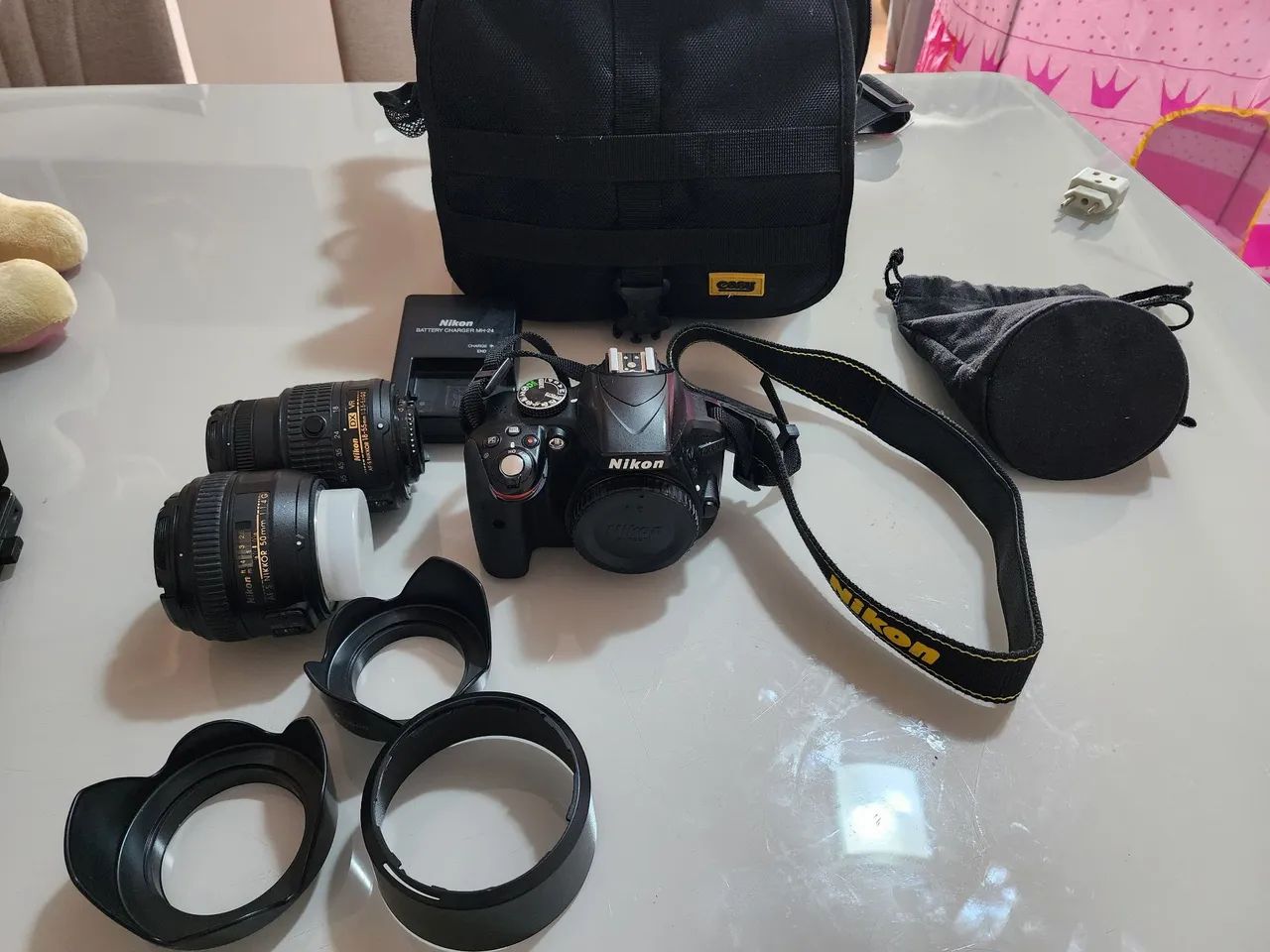 Câmera DSLR Nikon D3300 c/ 2 lentes Aceito troca  - Foto 5