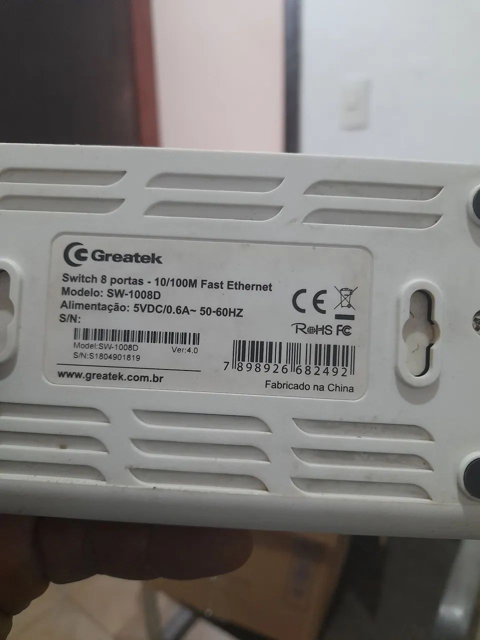 Switch 8 portas Greatek