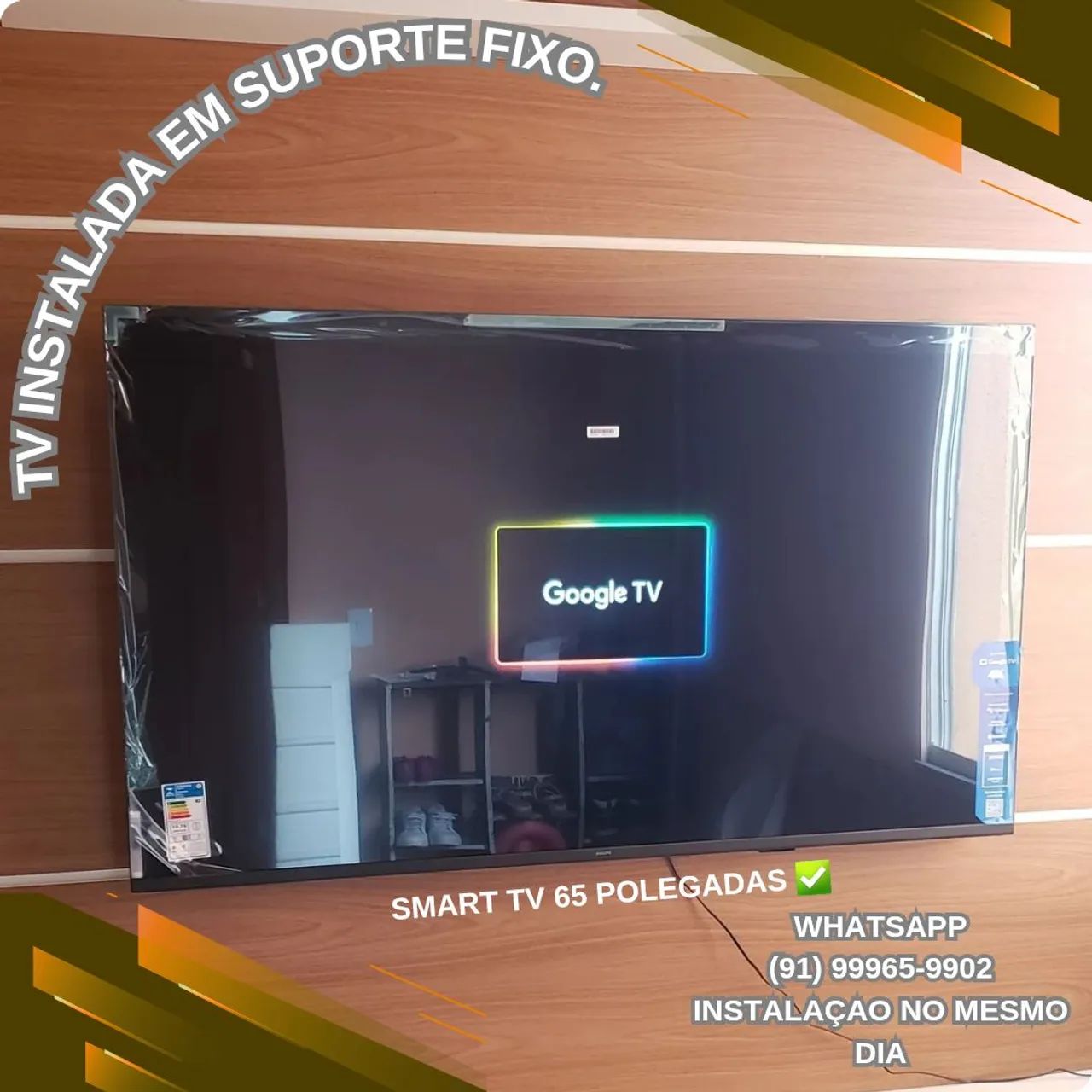 Suporte fixo para tvs com instalação inclusa 