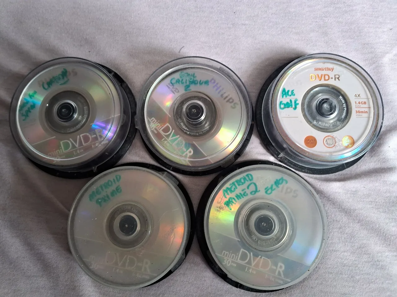 Mini DVDs Gravados de Gamecube