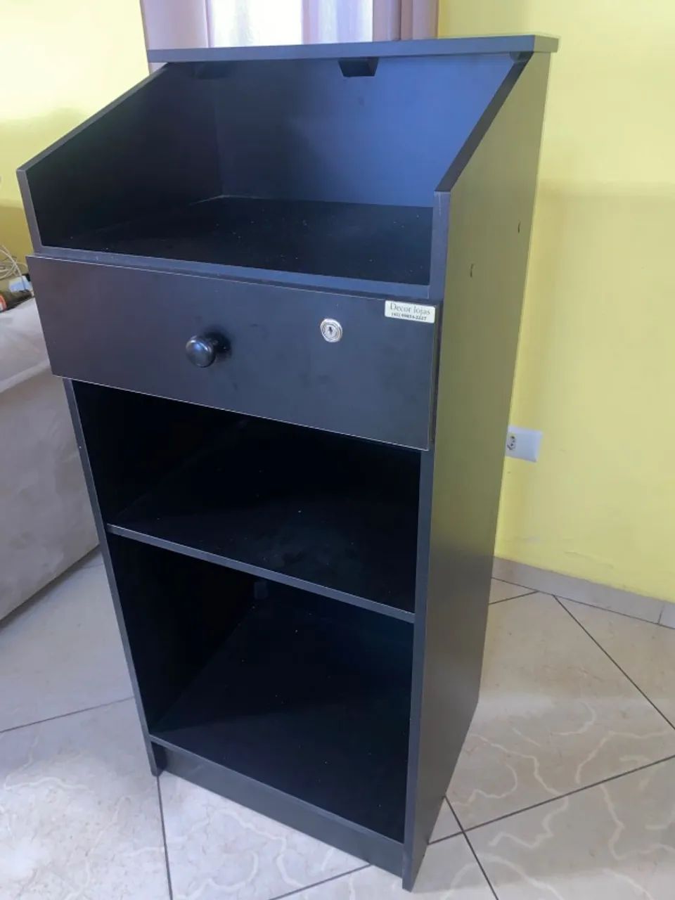 BALCÃO CAIXA (PRETO) 100% MDF