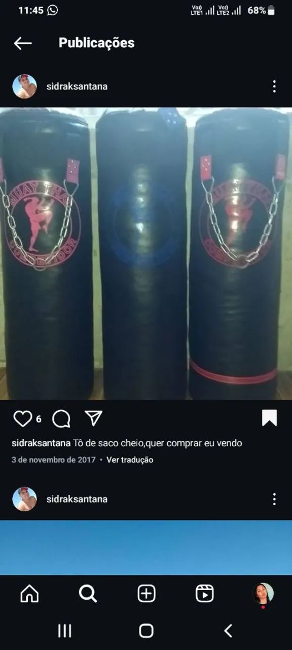 Saco de Pancada Muay Thai - Novo - Foto 2